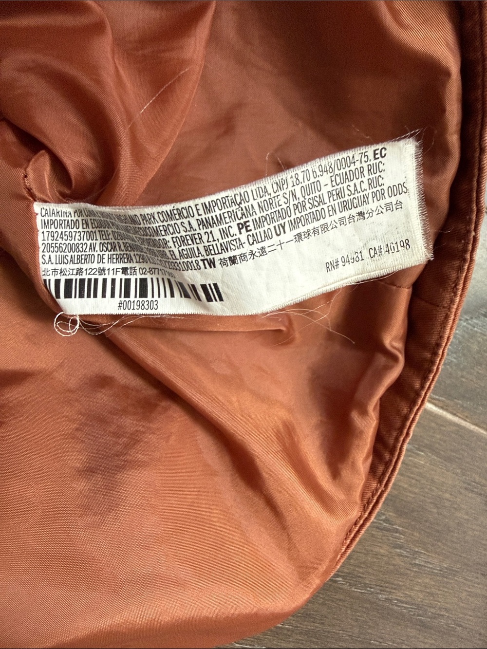 Forever 21 Rust Orange Hooded Utility Anorak Jacket Medium - Picture 11 of 13